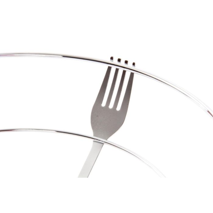 DKD Home Decor Cubiertos 21 Frutero Basicos de Metal Cromado Plateado 26x8.5 cm 2