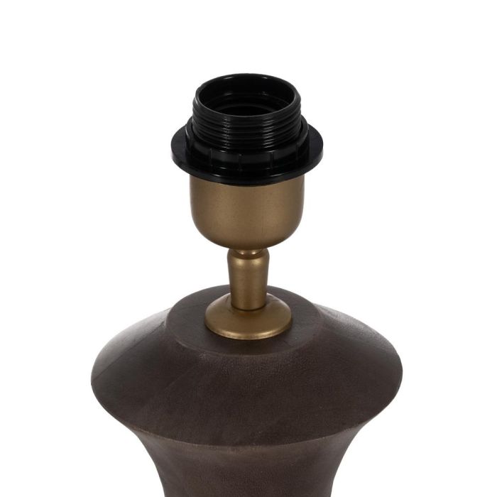 Base Lámpara Mesa Marrón Madera de Mango 16 X 16 X 26 cm