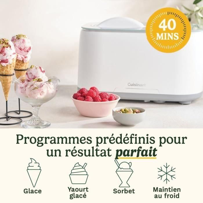 Heladera CUISINART - ICE90E - 100 W - 950 ml - Blanca 2 Heladera CUISINART - ICE90E - 100 W - 950 ml - Blanca 2