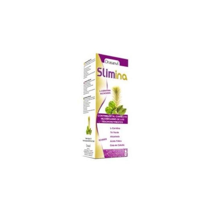 DRASANVI Slimina 500ml, Complemento Alimenticio Líquido Depurativo con Alcachofa y Té Verde para Metabolismo Energético