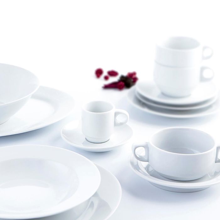 Plato Llano Porcelana Basic Quid 23 cm (12 Unidades) 1 Plato Llano Porcelana Basic Quid 23 cm (12 Unidades) 1