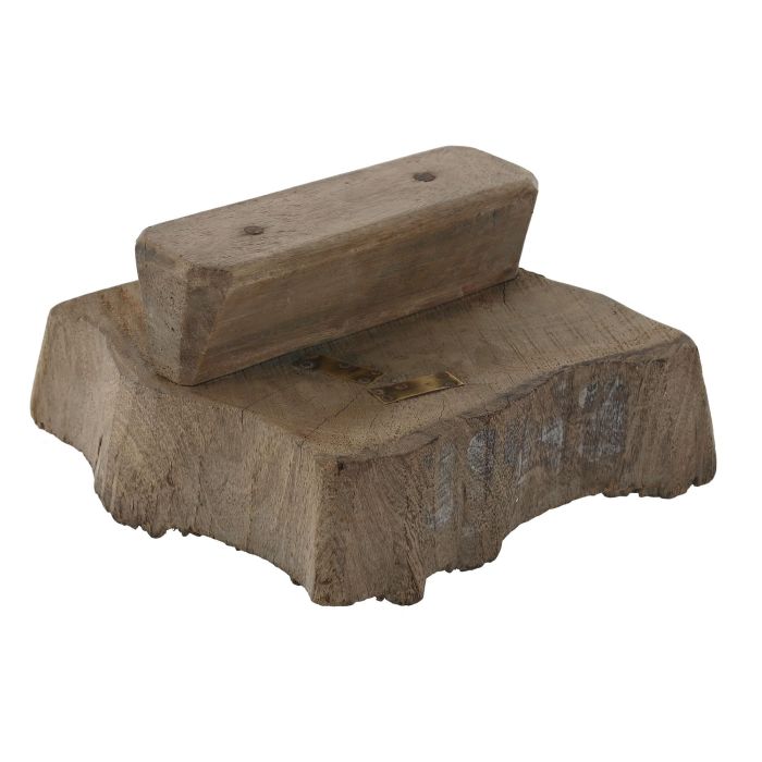 DKD Home Decor Sello Estampacion Gris Negro Madera 20 x 20 x 20 cm (4 Unidades) 3