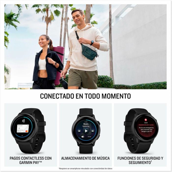 Garmin vívoactive 6 Smartwatch GPS WiFi AMOLED Pantalla Táctil 1.2" (3,05cm) 42mm Negro Resolución 390x390px Memoria 8GB Correa Silicona 4 Garmin vívoactive 6 Smartwatch GPS WiFi AMOLED Pantalla Táctil 1.2" (3,05cm) 42mm Negro Resolución 390x390px Memoria 8GB Correa Silicona 4