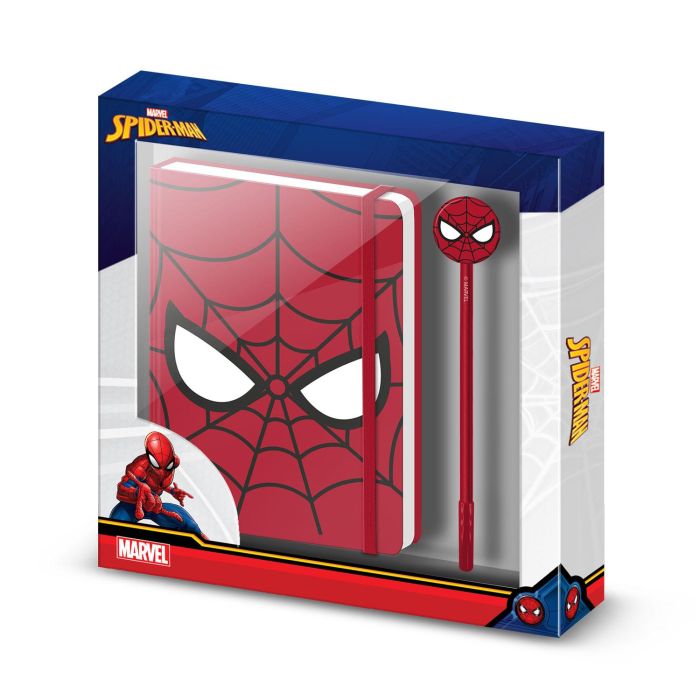 Caja Regalo con Diario y Bolígrafo Fashion Chibi Marvel Spiderman Rojo