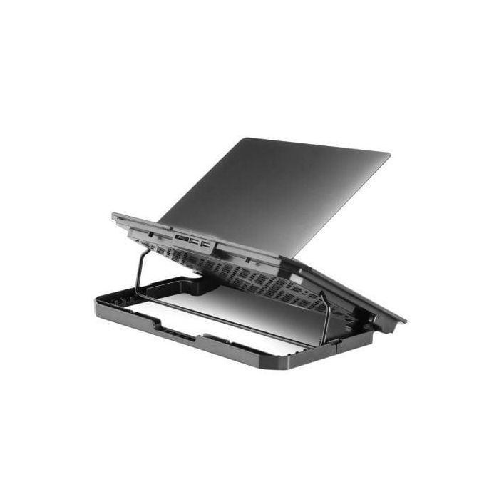 Mars Gaming MNBC23 Soporte Refrigerante para Portátiles hasta 16", 6 Ventiladores LED Azul, Stand 6 Posiciones, Soporte Smartphone, 2x USB 3 Mars Gaming MNBC23 Soporte Refrigerante para Portátiles hasta 16", 6 Ventiladores LED Azul, Stand 6 Posiciones, Soporte Smartphone, 2x USB 3