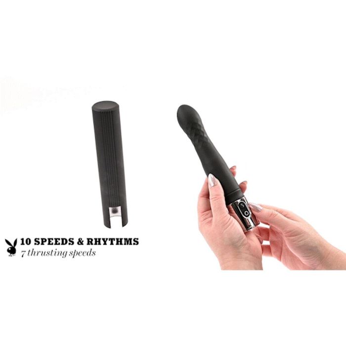 Vibrador Playboy Negro 9 Vibrador Playboy Negro 9