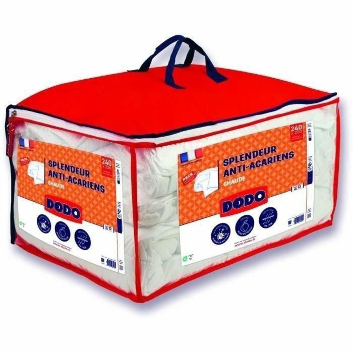 Dodo Pack Cálido Edredón Antiacaros 220x240 cm + 2 Almohadas 60x60 cm Relleno Volupt'air 350gr/m² Blanco DOD3307419675599