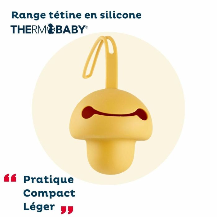 Thermobaby THE3023191810491 Portachupetes de Silicona Amarillo Miel Suave y Sin BPA 8 Thermobaby THE3023191810491 Portachupetes de Silicona Amarillo Miel Suave y Sin BPA 8