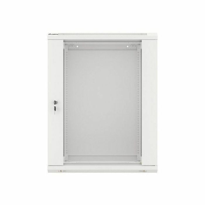 Lanberg Armario Rack de Pared 19 Pulgadas 15U 600x450 mm Gris, ideal para Red y Telecomunicaciones, con 2 Ventiladores, IP20, Carga 60kg 6
