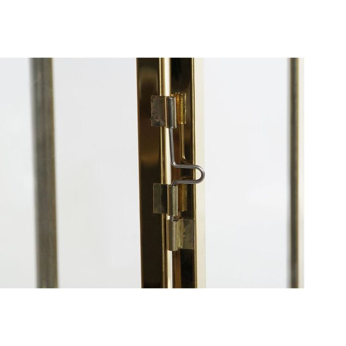 Portavela Navidad Alpina DKD Home Decor Dorado Plateado 14 x 35 x 14 cm (2 Unidades) 1