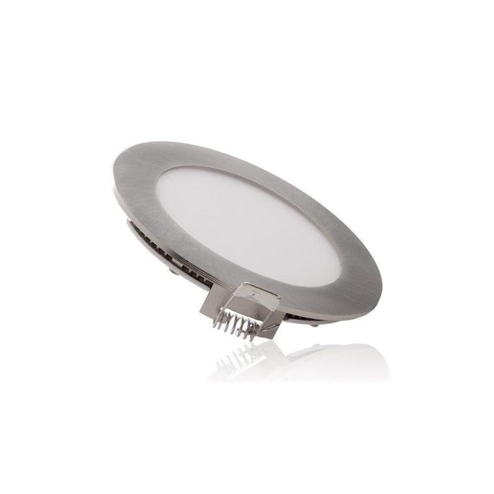 Placa LED Circular 9W 900Lm Níquel Satinado 230V AC Blanco Frío [HO-PLCIR9WHPNS-9W-CW]