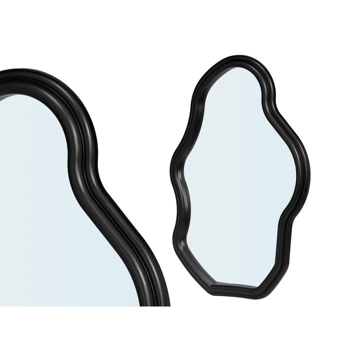 Giftdecor Espejo Plástico Negro Forma 72 cm (Set de 6)
