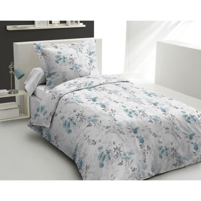 Home Linge Passion HOM3701393706674 - Juego de funda nórdica Pompadour 100% Algodón 140x200 cm Blanco/Flor Home Linge Passion HOM3701393706674 - Juego de funda nórdica Pompadour 100% Algodón 140x200 cm Blanco/Flor