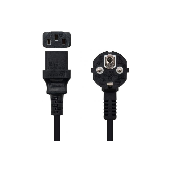 Cable Alimentación CPU - Monitor NANOCABLE 10.22.0102 Negro 1,5 m 2 Cable Alimentación CPU - Monitor NANOCABLE 10.22.0102 Negro 1,5 m 2