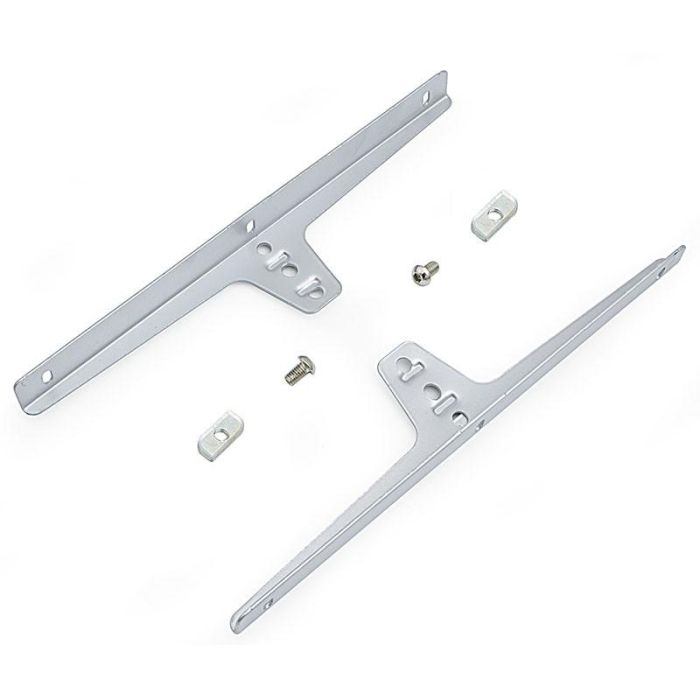 Herrajes Fab.Nacional Juego 2 Soportes para Estante Básico de 260mm, Fijación Rápida a Columna, Acabado Aluminio RAL 9006