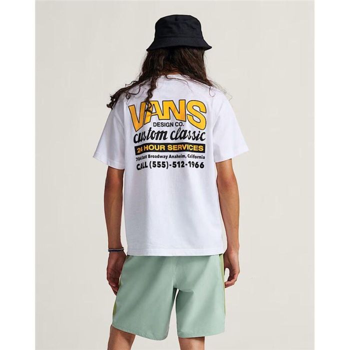 Camiseta de Manga Corta Hombre Vans VN000M60FLB1 Blanco 2 Camiseta de Manga Corta Hombre Vans VN000M60FLB1 Blanco 2