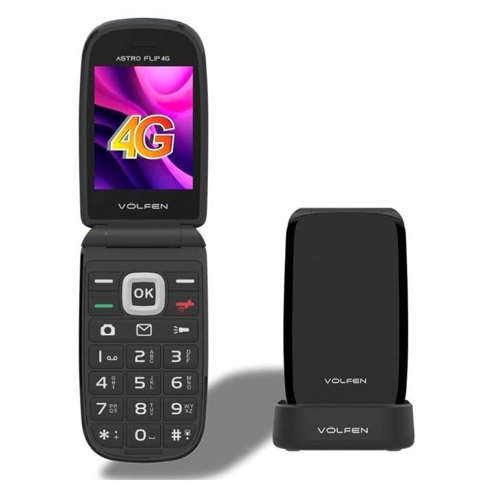 Volfen Telefono Movil Astro Flip 4 gr Pantalla XXL Tipo Choncha Negro Volfen Telefono Movil Astro Flip 4 gr Pantalla XXL Tipo Choncha Negro