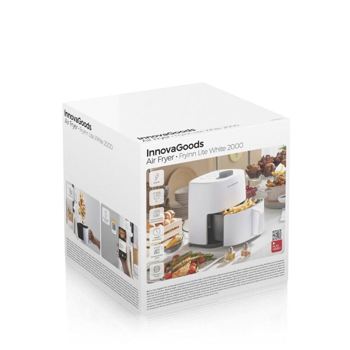 Freidora de Aire InnovaGoods Fryinn Lite 2000 Blanco 1200 W 2 L 1 Freidora de Aire InnovaGoods Fryinn Lite 2000 Blanco 1200 W 2 L 1