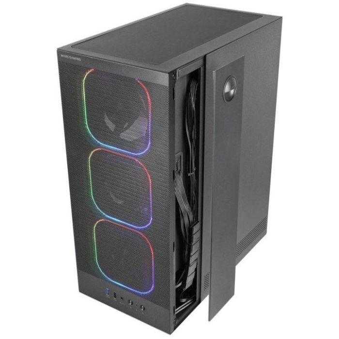 Mars gaming Caja ATX Semitorre MCNEBULA Negra con 4 Ventiladores ARGB, Cristal Templado, Diseño Mesh para Refrigeración Eficiente 1 Mars gaming Caja ATX Semitorre MCNEBULA Negra con 4 Ventiladores ARGB, Cristal Templado, Diseño Mesh para Refrigeración Eficiente 1