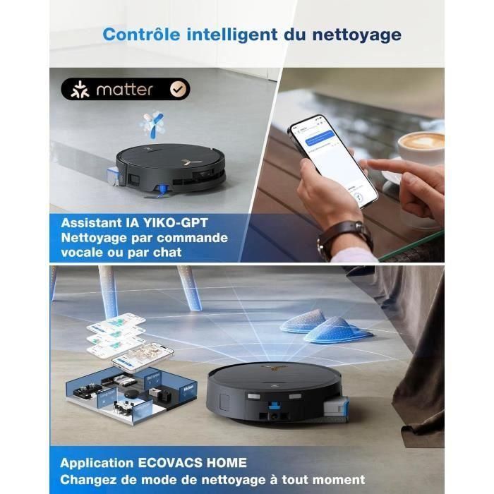 Ecovacs AAARH14208 Aspiradora Robot DEEBOT X9 PRO OMNI 16600 Pa Ultrafina con Autolimpieza Instantánea y Tecnología BLAST 5 Ecovacs AAARH14208 Aspiradora Robot DEEBOT X9 PRO OMNI 16600 Pa Ultrafina con Autolimpieza Instantánea y Tecnología BLAST 5