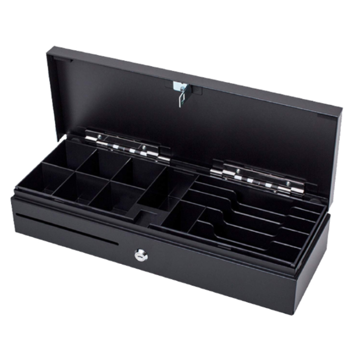 Mustek LB-170A Cajón de Efectivo Automático y Manual de Acero Inoxidable Negro 460x170x100mm