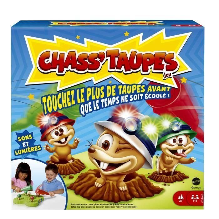 CHASS'TAUPES Juego de mesa infantil - 1 o 2 jugadores - 4 años en adelante CHASS'TAUPES Juego de mesa infantil - 1 o 2 jugadores - 4 años en adelante