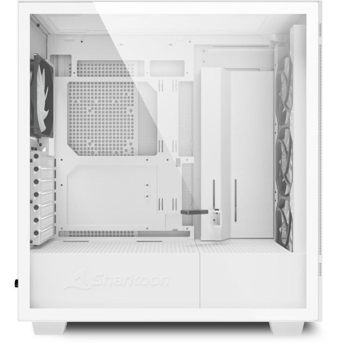 SHARKOON REBEL C50 RGB ATX Full Tower Caja de PC Blanca con Panel de Cristal Templado y 4 Ventiladores RGB 3