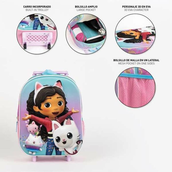 Mochila infantil trolley 3D gabby´s dollhouse 25.0 x 31.0 x 10.0 cm 2 Mochila infantil trolley 3D gabby´s dollhouse 25.0 x 31.0 x 10.0 cm 2
