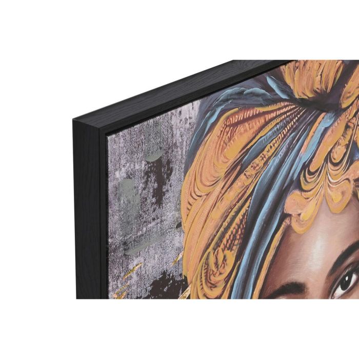 DKD Home Decor Cuadro de Pared Colonial Africano Negro Dorado 80x80 cm de Lienzo Hecho a Mano - Set 2 Unidades 3 DKD Home Decor Cuadro de Pared Colonial Africano Negro Dorado 80x80 cm de Lienzo Hecho a Mano - Set 2 Unidades 3