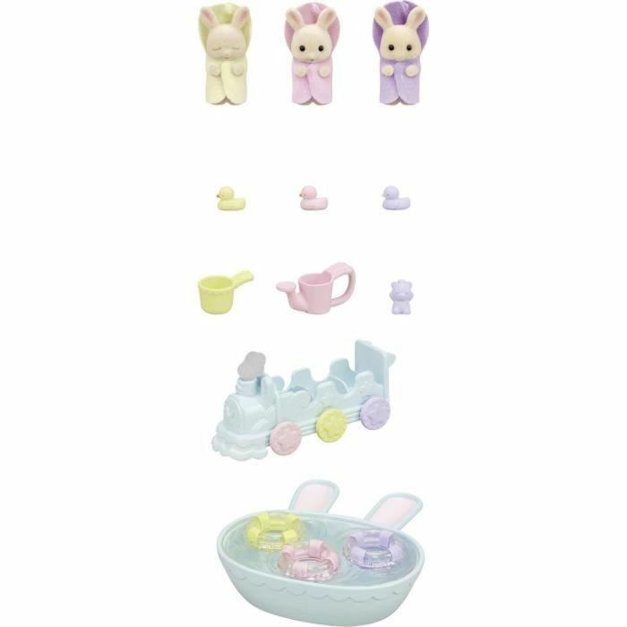 Sylvanian Families 5707 Figuras Miniatura Trillizos Creme Rabbit y Accesorios de Baño 5 Sylvanian Families 5707 Figuras Miniatura Trillizos Creme Rabbit y Accesorios de Baño 5