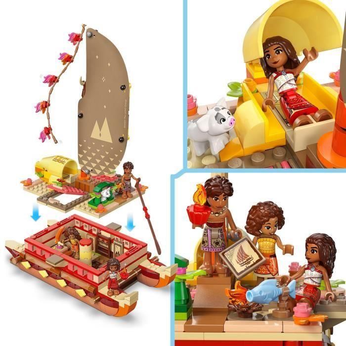 Lego 43270 Set de Construcción Disney Moana's Adventure Boat - Ideal como Regalo de Cumpleaños para Niños 2