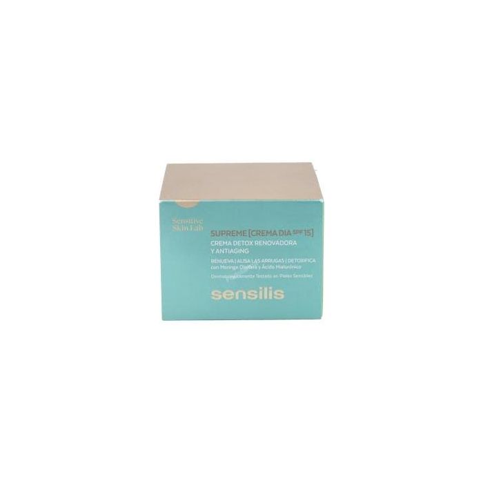 Sensilis SUPREME Crema de Día SPF15+ Detox Renovadora Antiaging Antiarrugas Pieles Secas y Normales 50 ml