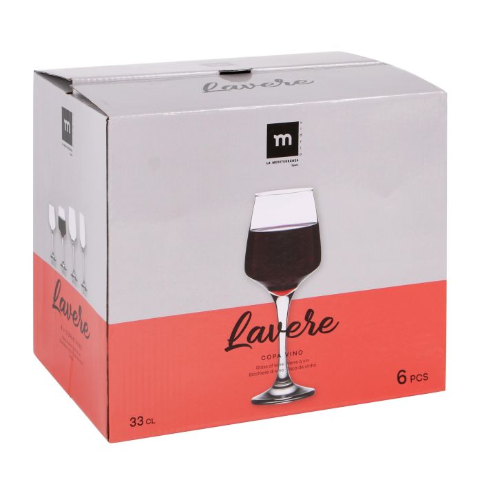 Set de 6 Copas de Vino Lavere 330 ml - La Mediterranea (4 Cajas) 2 Set de 6 Copas de Vino Lavere 330 ml - La Mediterranea (4 Cajas) 2