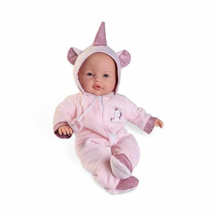 Muñeca bimba llorona con disfraz de unicornio , cuerpo de tela 37 cm 2 Muñeca bimba llorona con disfraz de unicornio , cuerpo de tela 37 cm 2