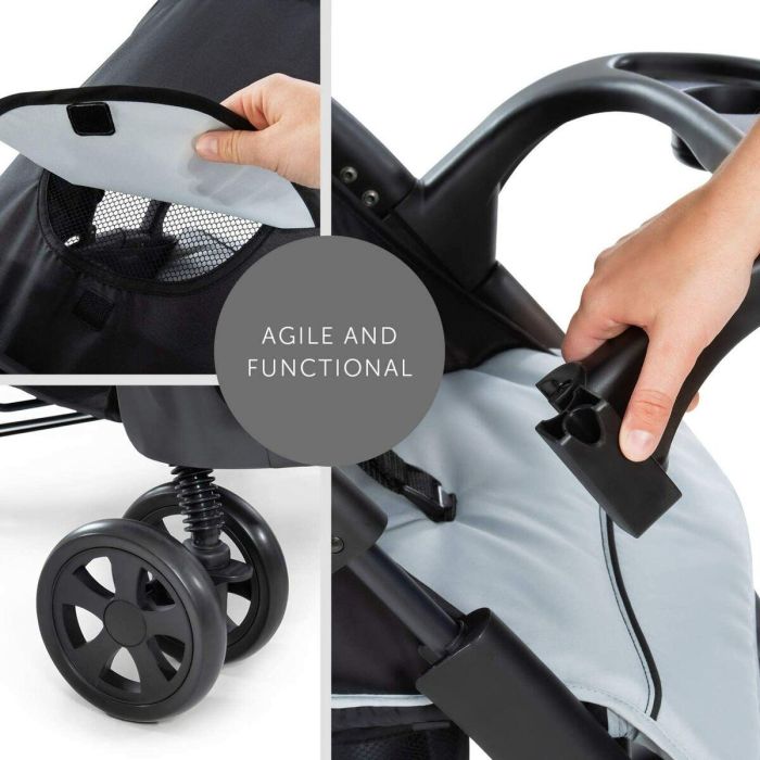 Hauck Silla de Paseo Shopper Neo II Caviar Plata - Plegado Compacto con una Mano, Reclinable, Gran Cesta, Desde el Nacimiento 10