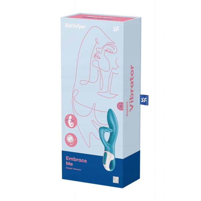 SATISFYER Vibrador de conejo Embrace me turquesa para mujer SATISFYER Vibrador de conejo Embrace me turquesa para mujer