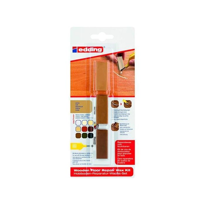 Edding Juego De Cera Reparadora 8902 Suelos De Madera Roble -Blister 3U- Edding Juego De Cera Reparadora 8902 Suelos De Madera Roble -Blister 3U-