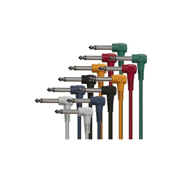 Juego De 6 Cables Patch. 60 Cm De Largo. Jack Mono Macho A Jack Mono Macho. Conectores Acodados Juego De 6 Cables Patch. 60 Cm De Largo. Jack Mono Macho A Jack Mono Macho. Conectores Acodados