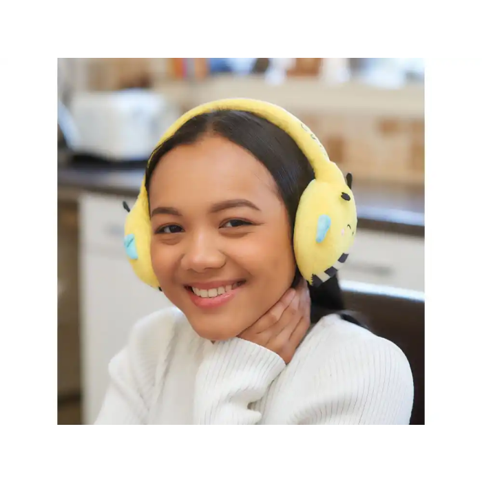 Wondee Auriculares Bluetooth de Peluche Squishmallows Sunny para Niños, Ajustables y Cómodos 5