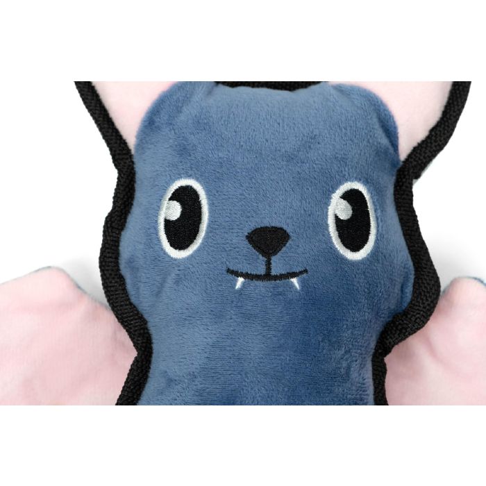 Gloria Peluche Juguete para Perro con Squeaker de Plástico EVA, Textura Blanda de Poliéster, Diseño Forma de Murciélago, Color Negro 4