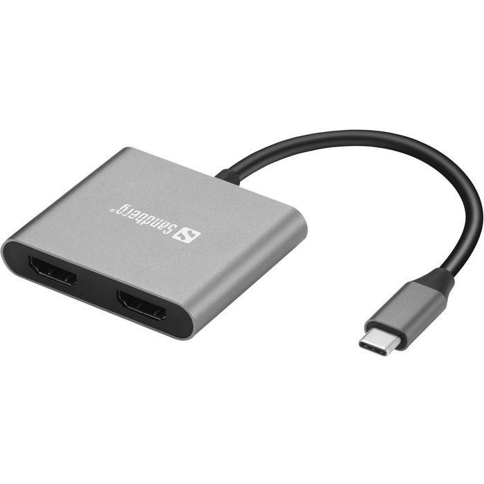 Sandberg Dock USB-C Multi-monitor con 2xHDMI, USB-A y Power Delivery (PD) para Portátiles