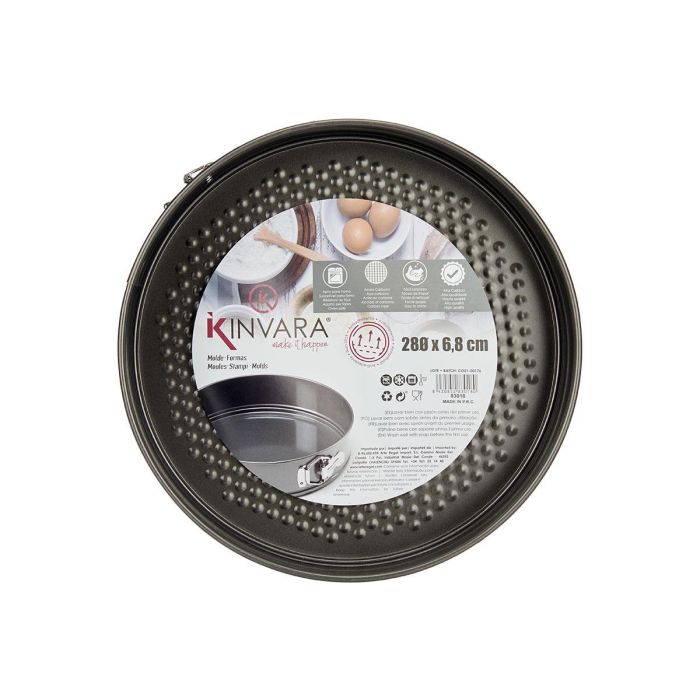 Kinvara Molde Redondo Metal Ajustable 28 cm Antiadherente Acero Carbono Gris Oscuro Horno (Set de 12) 3 Kinvara Molde Redondo Metal Ajustable 28 cm Antiadherente Acero Carbono Gris Oscuro Horno (Set de 12) 3