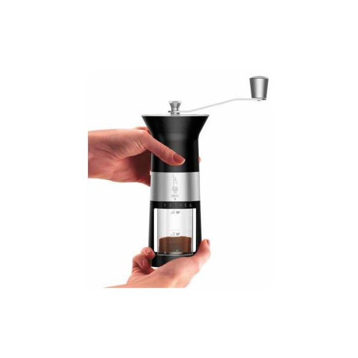 Bialetti Molinillo de Café Manual Premium con Molinillo de Acero Inoxidable - Negro 3 Bialetti Molinillo de Café Manual Premium con Molinillo de Acero Inoxidable - Negro 3