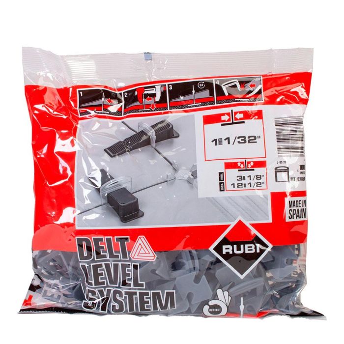 Brida 3-12mm 1mm delta level system (b-100 unid.) r2850 rubi 1 Brida 3-12mm 1mm delta level system (b-100 unid.) r2850 rubi 1
