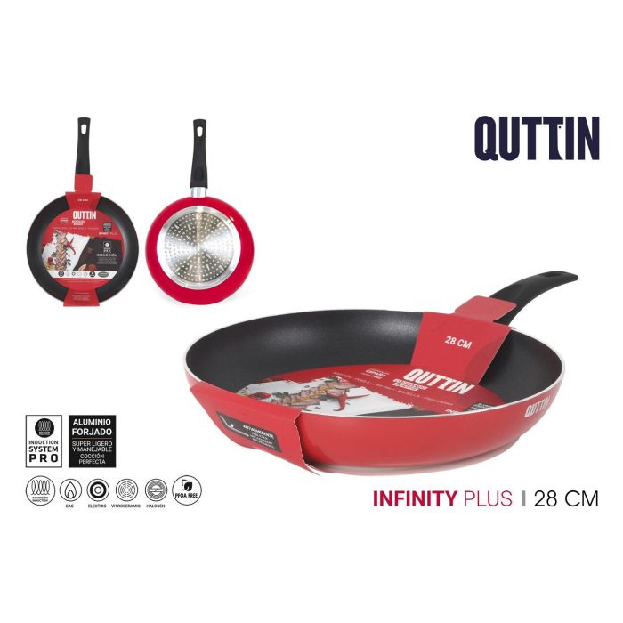 Quttin Sartén Roja 28 cm con Mango Soft Touch Colección Infinity (6 Unidades) Quttin Sartén Roja 28 cm con Mango Soft Touch Colección Infinity (6 Unidades)