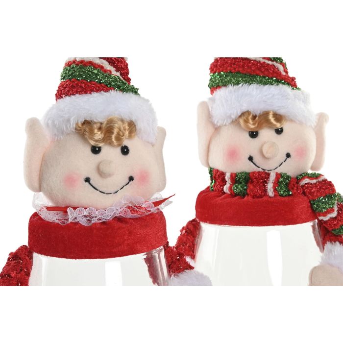 DKD Home Decor Figura Navidad Tradicional Elfo Multicolor Poliester Pe 15 x 46 x 15 cm (6 Unidades) 1