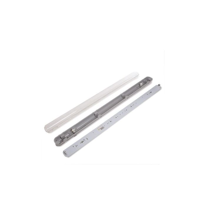 Pantalla Estanca para un Tubo de LEDs 1200mm ABS/PC 2 Pantalla Estanca para un Tubo de LEDs 1200mm ABS/PC 2