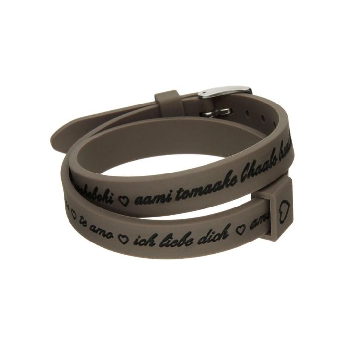 Pulsera Mujer il mezzometro I LOVE YOU SILVER - BRACCIALE IN SILICONE/SILICONE BRACELET Pulsera Mujer il mezzometro I LOVE YOU SILVER - BRACCIALE IN SILICONE/SILICONE BRACELET