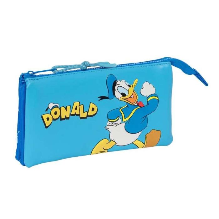 Bolso Escolar Portatodo Safta Triple Donald Duck 30x220x120 mm Bolso Escolar Portatodo Safta Triple Donald Duck 30x220x120 mm