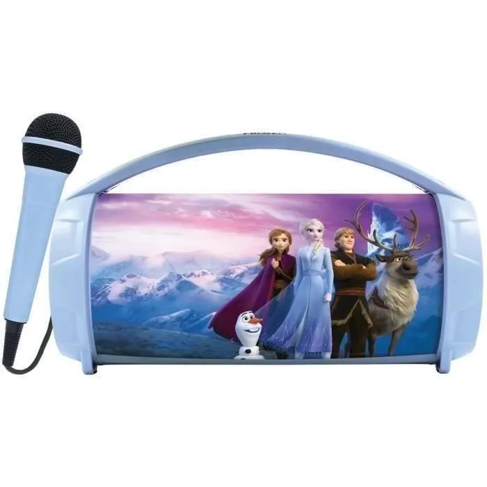 Lexibook Altavoz Karaoke Bluetooth Frozen Disney para Niños con Micrófono y Efectos de Luz Multicolor 0 Lexibook Altavoz Karaoke Bluetooth Frozen Disney para Niños con Micrófono y Efectos de Luz Multicolor 0
